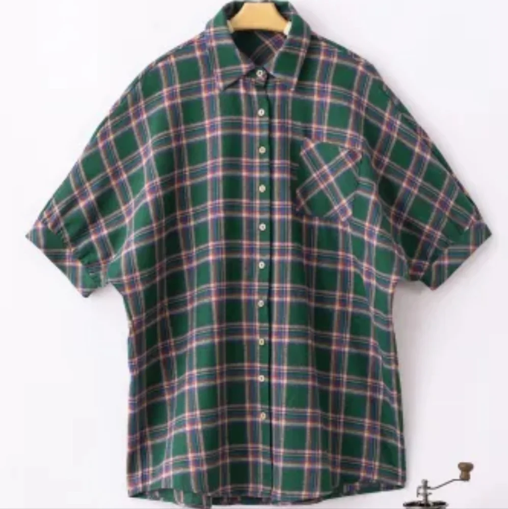 New Oversized plaid tunic shirt - Picture 15 of 17